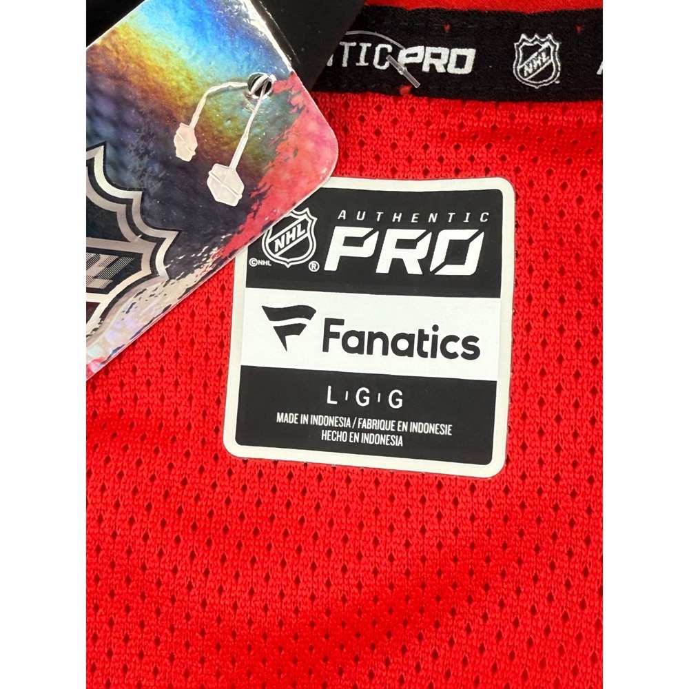 Calgary Flames Fanatics Authentic Pro Rink Coach's Jacket Red Mens Large - Flaw - Picture 5 of 8